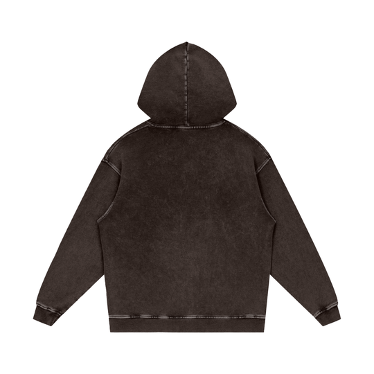 Bronx Boricuan PR Edition Snow Washed Loose Cotton Hoodie