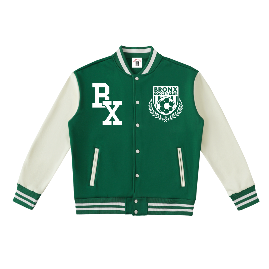 Bronx Soccer Club Two-Tone Fleeced Varsity Jacket product image 1 of 8 by Bronx Native