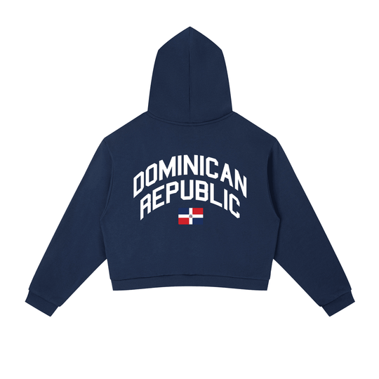 Cibaeña Womens Side Stripe Cropped Hoodie