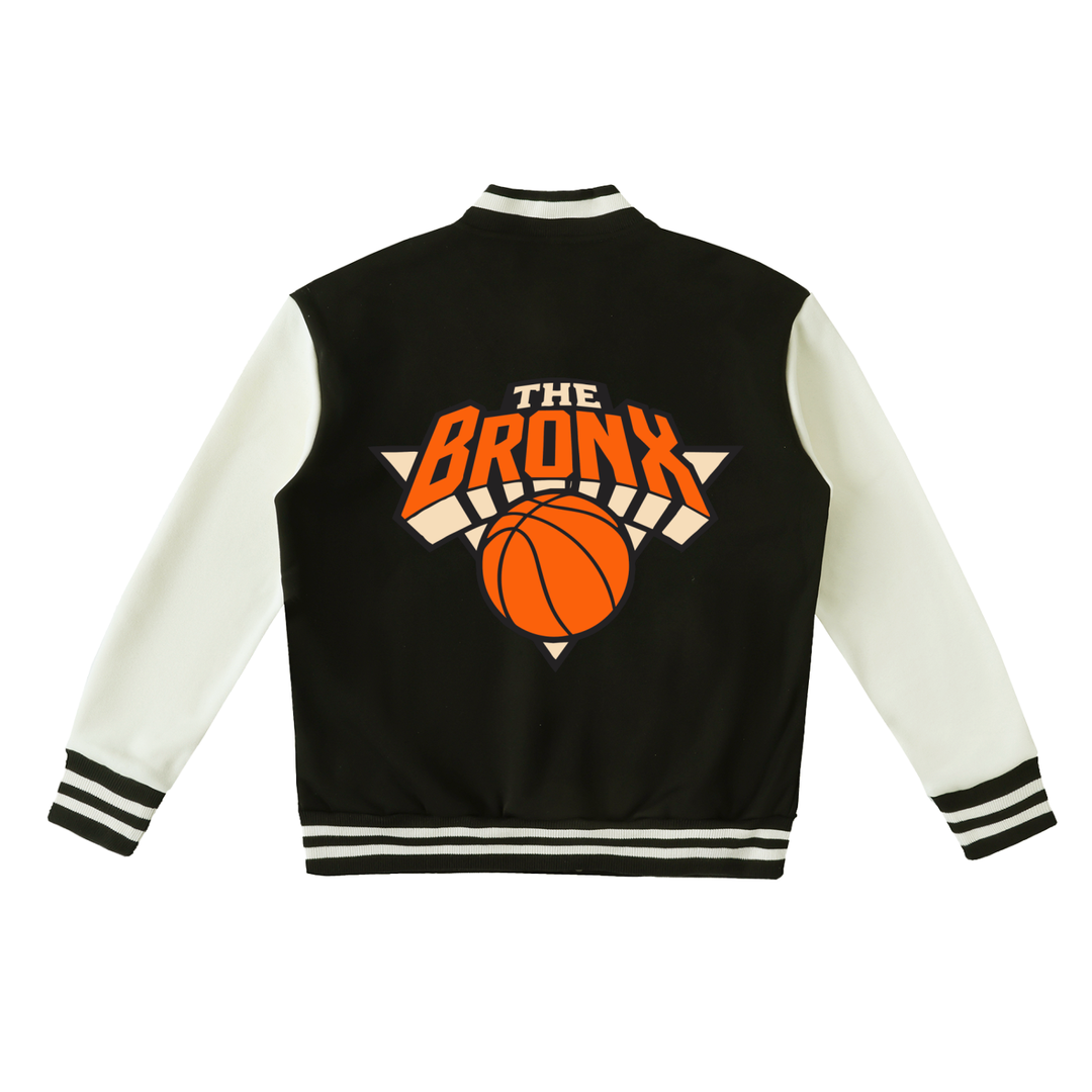 Bronx Basketball 2026 Playoff Edition Two-Tone Fleeced Varsity Jacket by Bronx Native