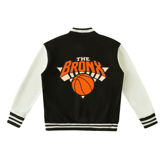 Bronx Basketball 2026 Playoff Edition Two-Tone Fleeced Varsity Jacket by Bronx Native