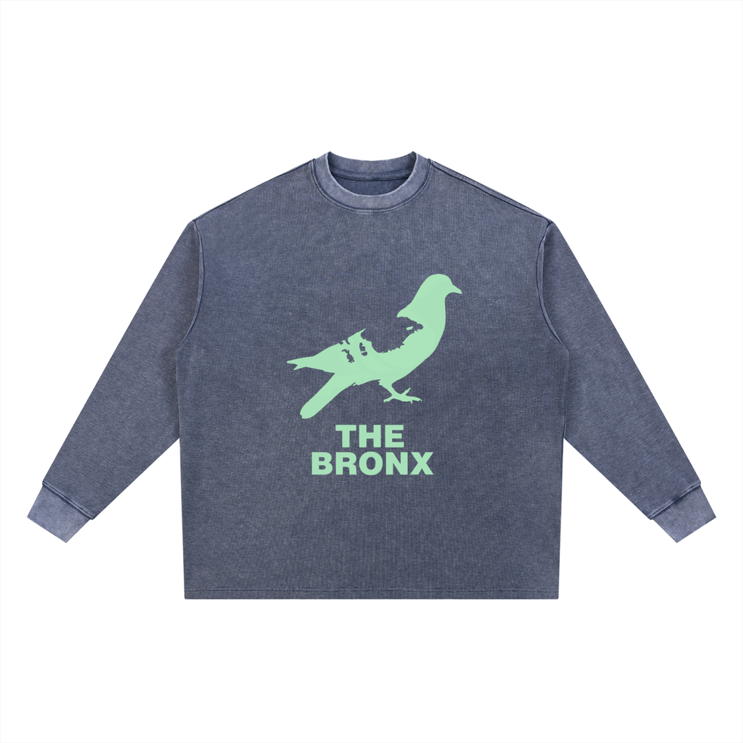 Bronx Pidgeon Mineral Wash Waffle Oversized T-Shirt