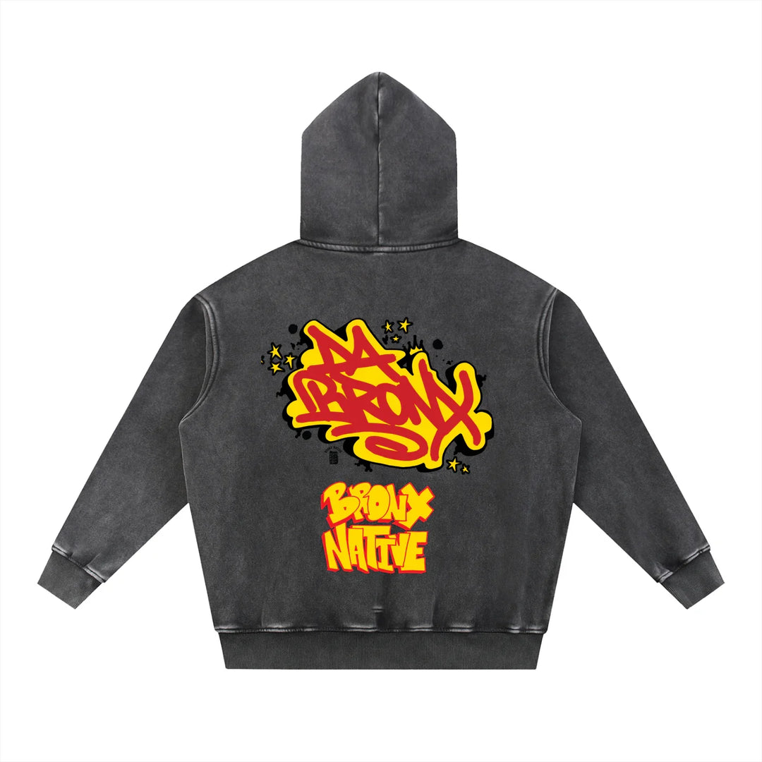 Da Bronx Snow Wash Fleece Oversize Hoodie