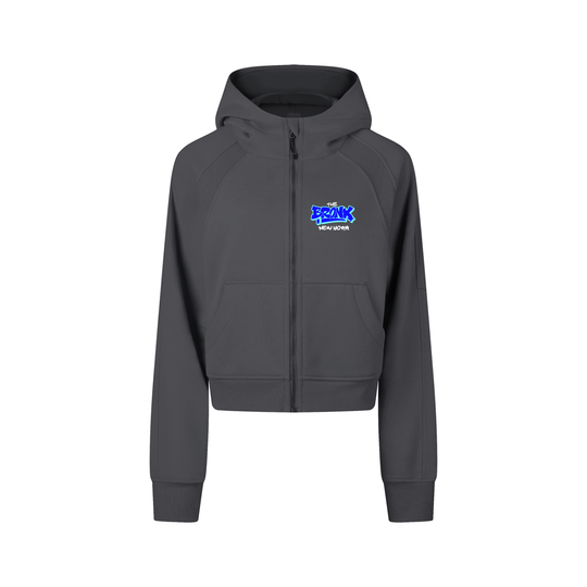 The Bronx New York Womens Cropped Zip-Through Hoodie