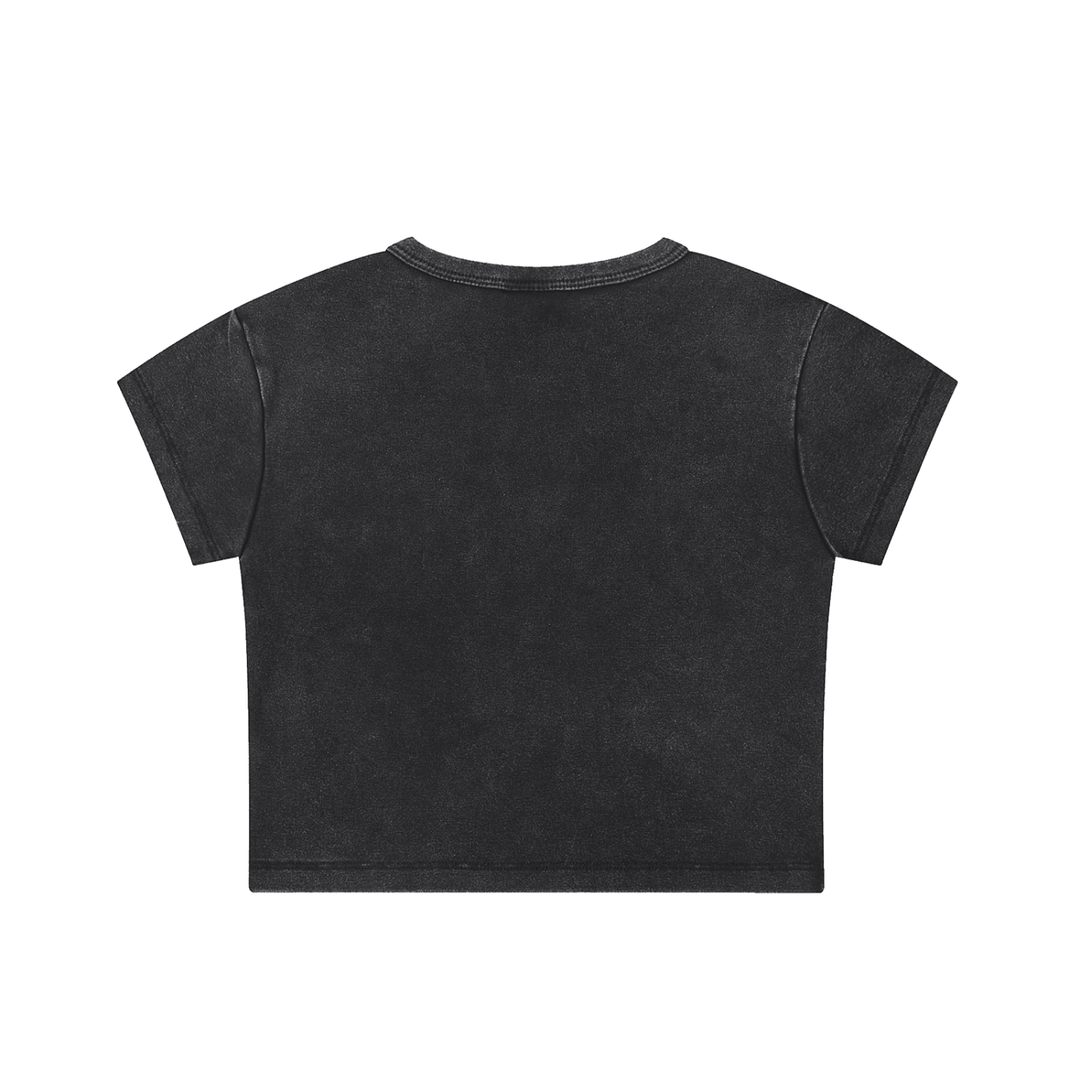 Women's "The Bronx Irish Flag" Snow-Washed Crop Top Tee by Bronx Native