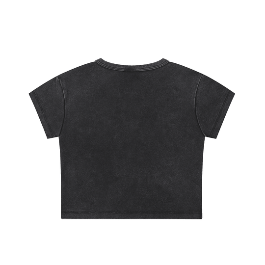 Women's "The Bronx Irish Flag" Snow-Washed Crop Top Tee by Bronx Native