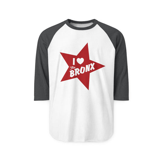 I Love the Bronx, Unisex Three-Quarter Sleeve Raglan Shirt
