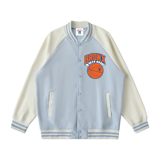 Bronx Basketball 2026 Playoffs Two Tone Raglan Sleeve Varsity Jacket by Bronx Native