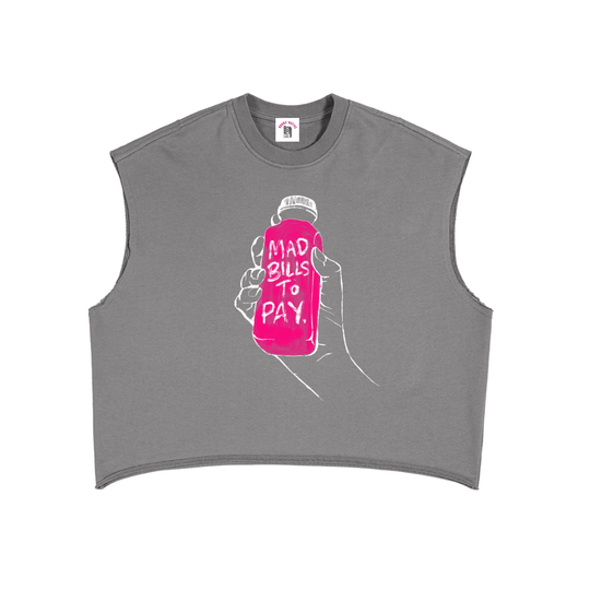 Mad Bills to Pay x BXN French Terry Boxy Tank Top (Lim. Ed. Drop) by Bronx Native for New York summer