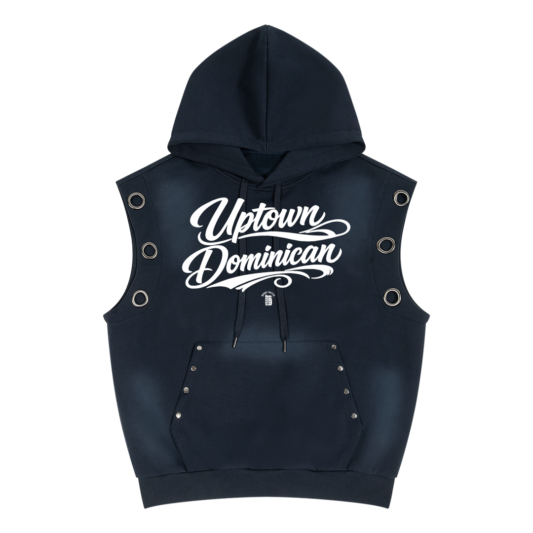 Uptown Dominican Unisex Vintage Wash Sun Fade Sleeveless Hoodie