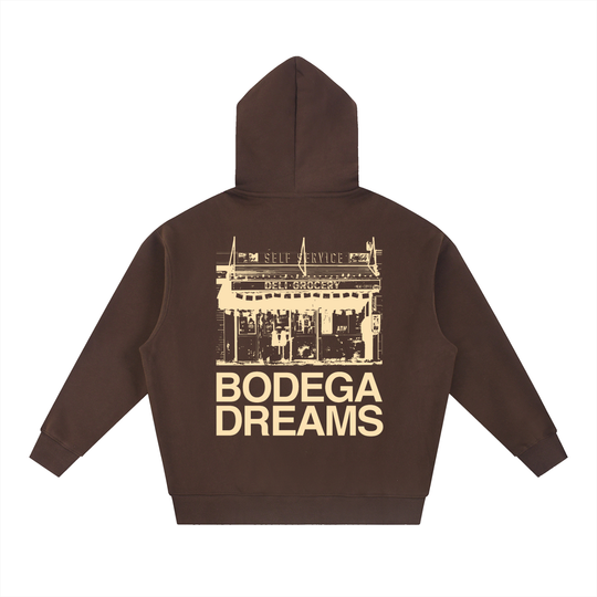 EL BRONX Essential Oversized Boxy Fit Fleece Hoodie