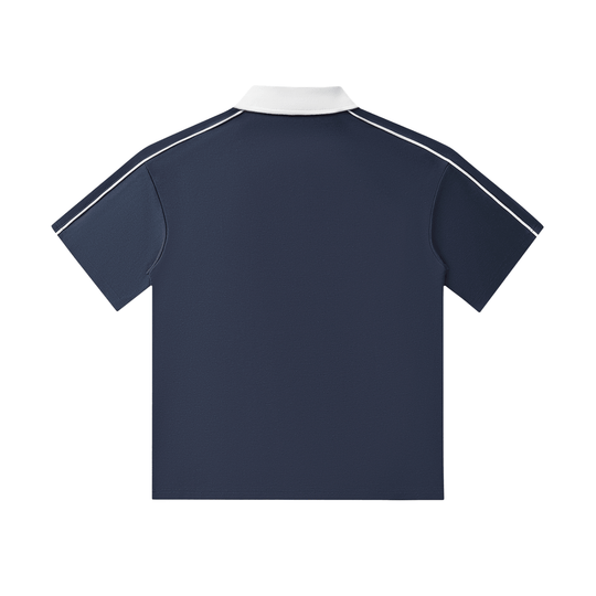 Bronx Coded Contrast Collar Short-Sleeve Polo Shirt by Bronx Native for New York summer
