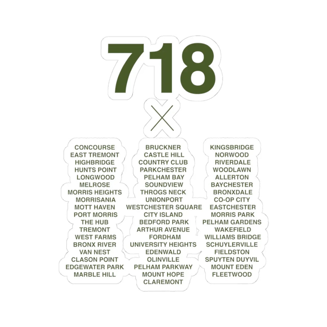 718 Neighborhoods (Green) Sticker