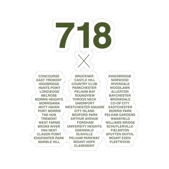 718 Neighborhoods (Green) Sticker