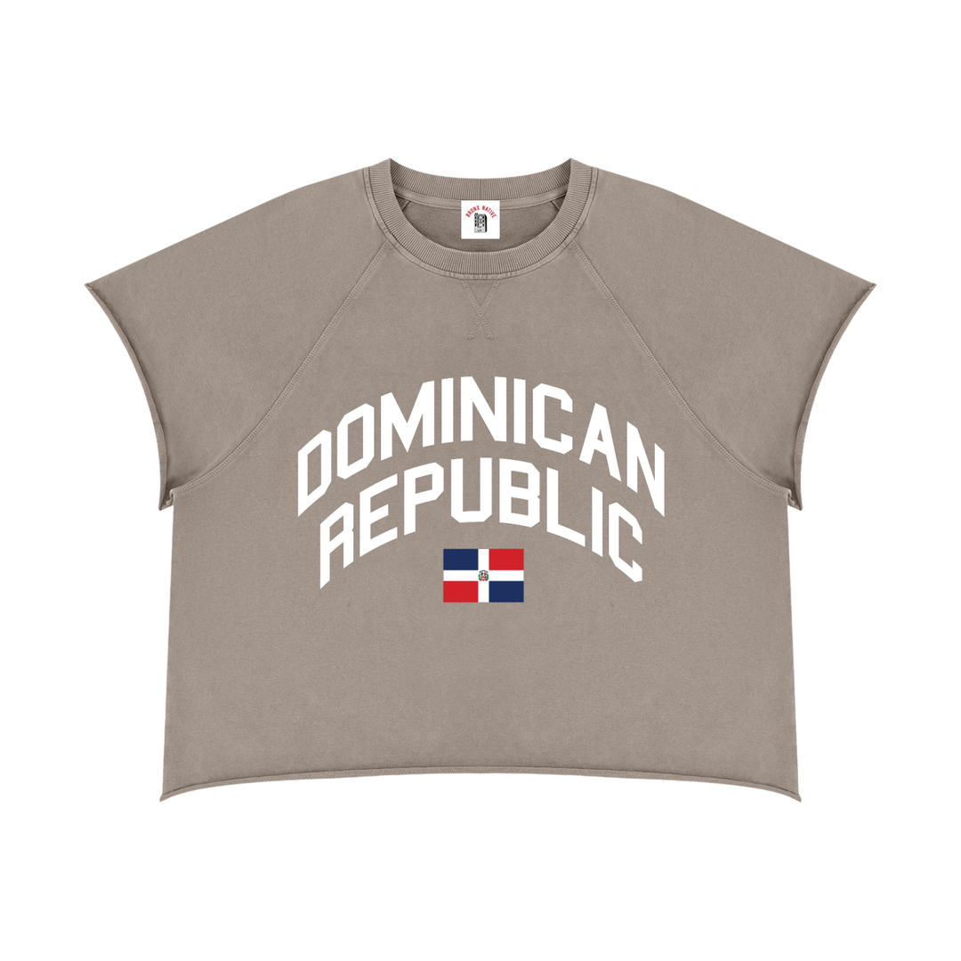 Dominican Republic Unisex Vintage Wash Raw Edge T-Shirt
