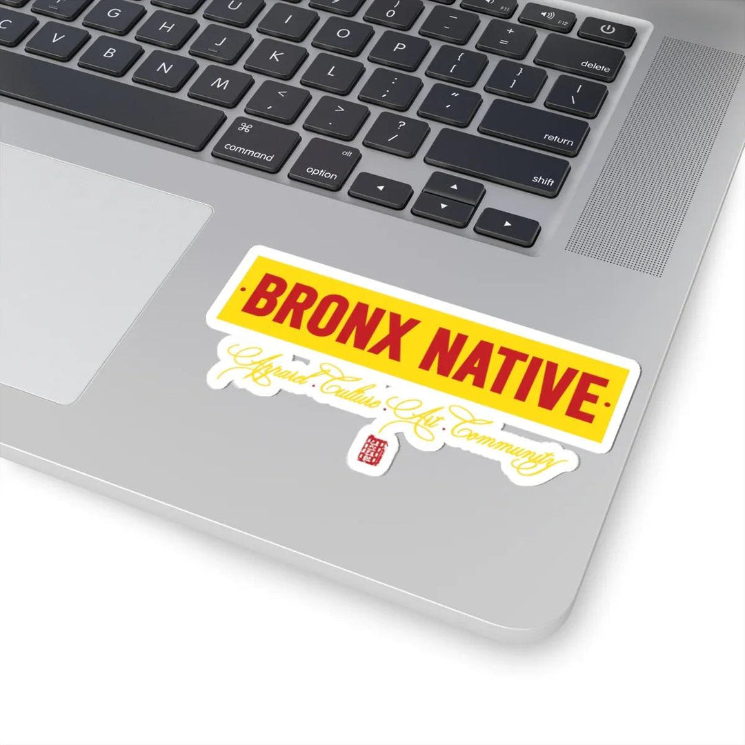 Bronx Native (Apparel, Arts, Culture Community) Yellow & Gold Sticker