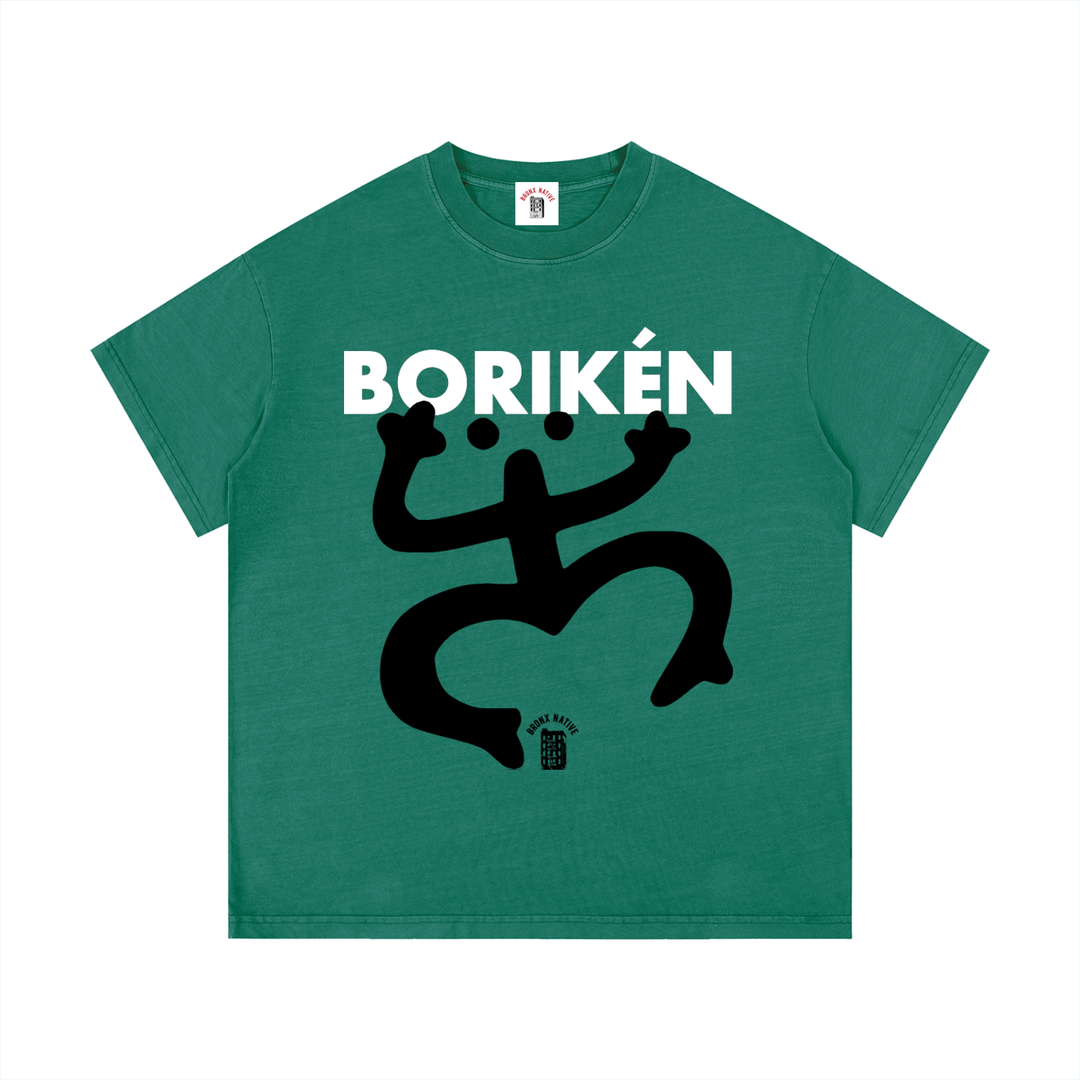 Boriken Vintage Wash Cotton T-Shirt by Bronx Native - Puerto Rico Collection
