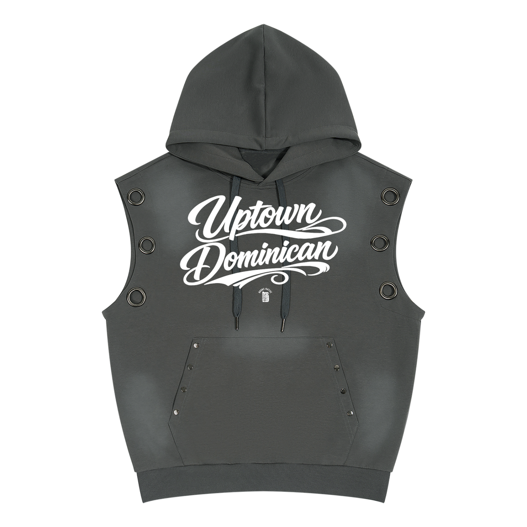 Uptown Dominican Unisex Vintage Wash Sun Fade Sleeveless Hoodie