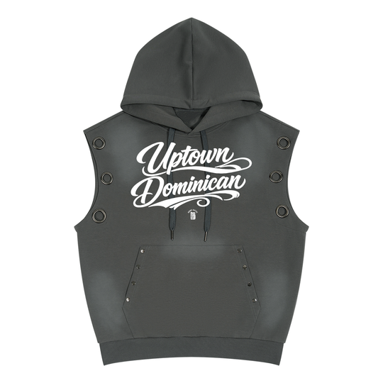 Uptown Dominican Unisex Vintage Wash Sun Fade Sleeveless Hoodie