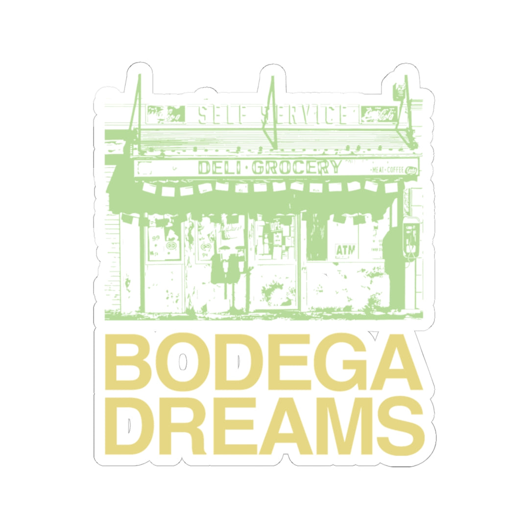 Bodega Dreams Sticker (Bright Green & Gold)