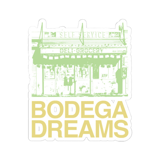 Bodega Dreams Sticker (Bright Green & Gold)