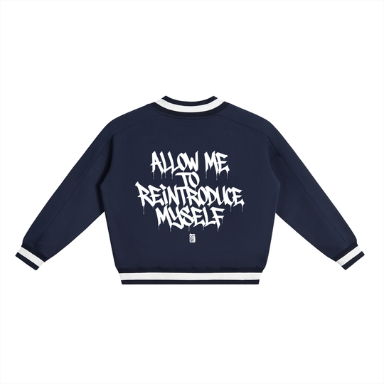 The Bronx x Brooklyn V-Neck Contrast Collar Boxy Sweatshirt