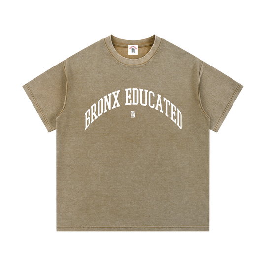 Bronx Educated Mineral Wash Waffle Knit T-Shirt
