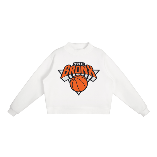Bronx Basketball 2026 Playoff Edition Women's Essential Fleece Mock-Neck Crew Sweatshirt