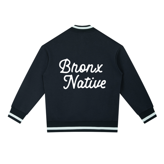 Bronx Native Classy Contrast Piping Zip Bomber Jacket
