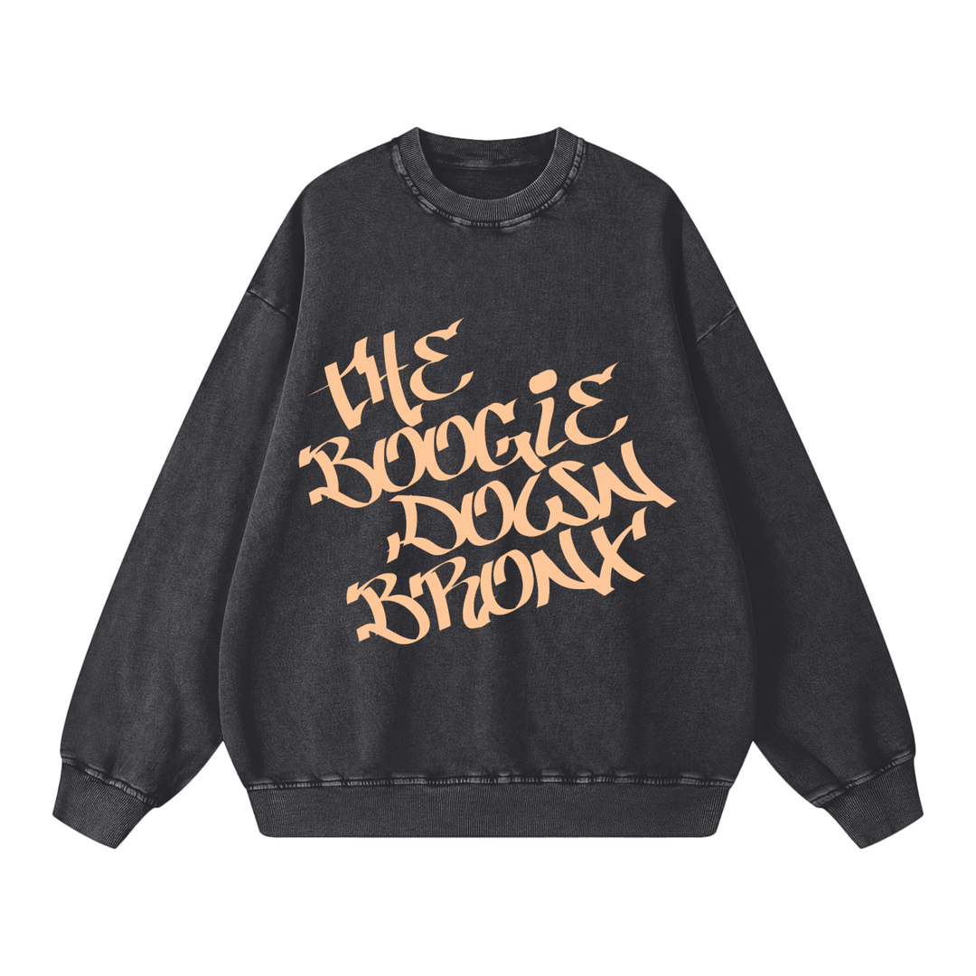 The Boogie Down BX Snow Washed Oversized Sweatshirt