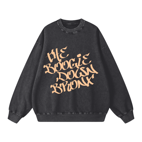 The Boogie Down BX Snow Washed Oversized Sweatshirt