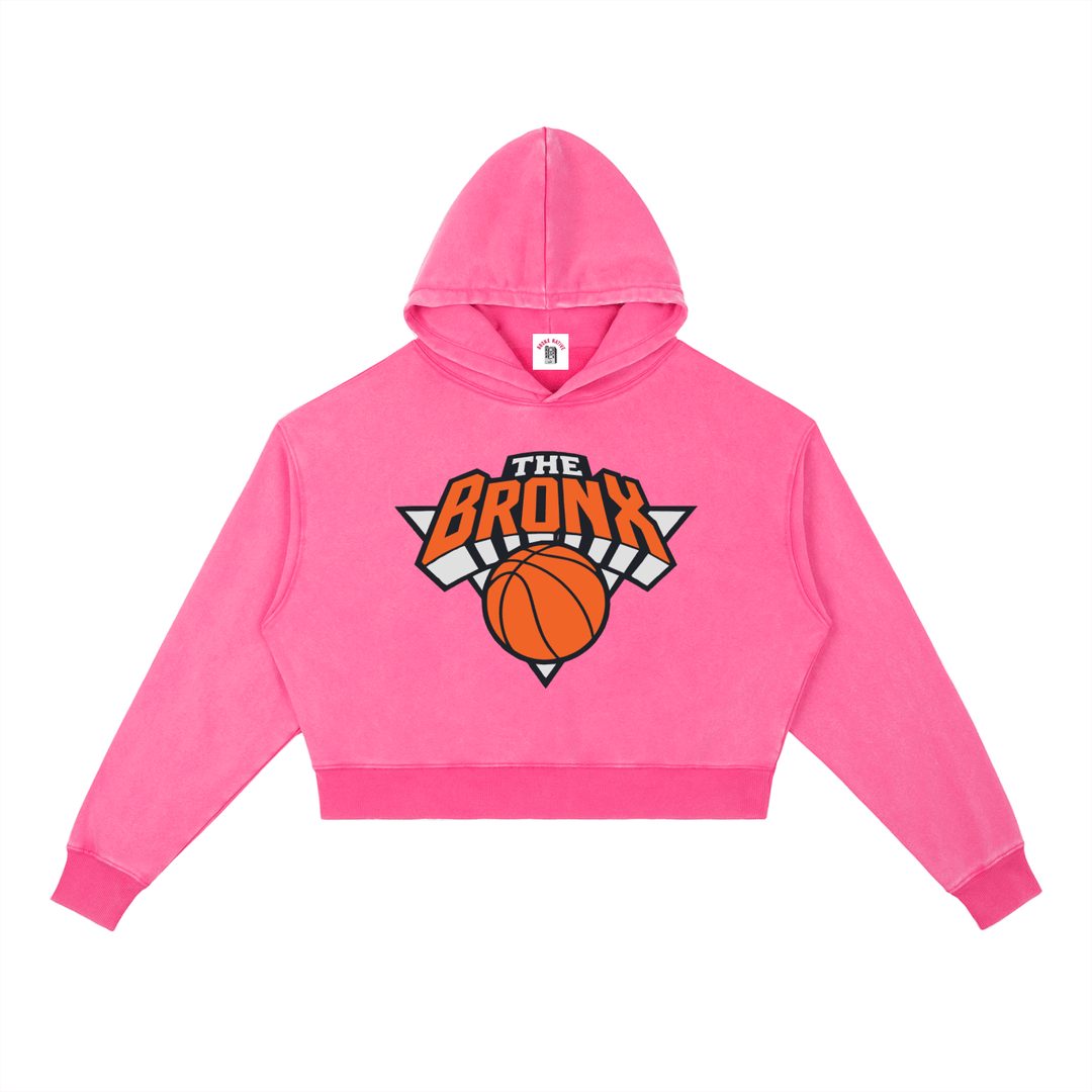 Bronx Basketball 2026 Playoff Edition Women's Vintage Washed Heavyweight Hoodie by Bronx Native