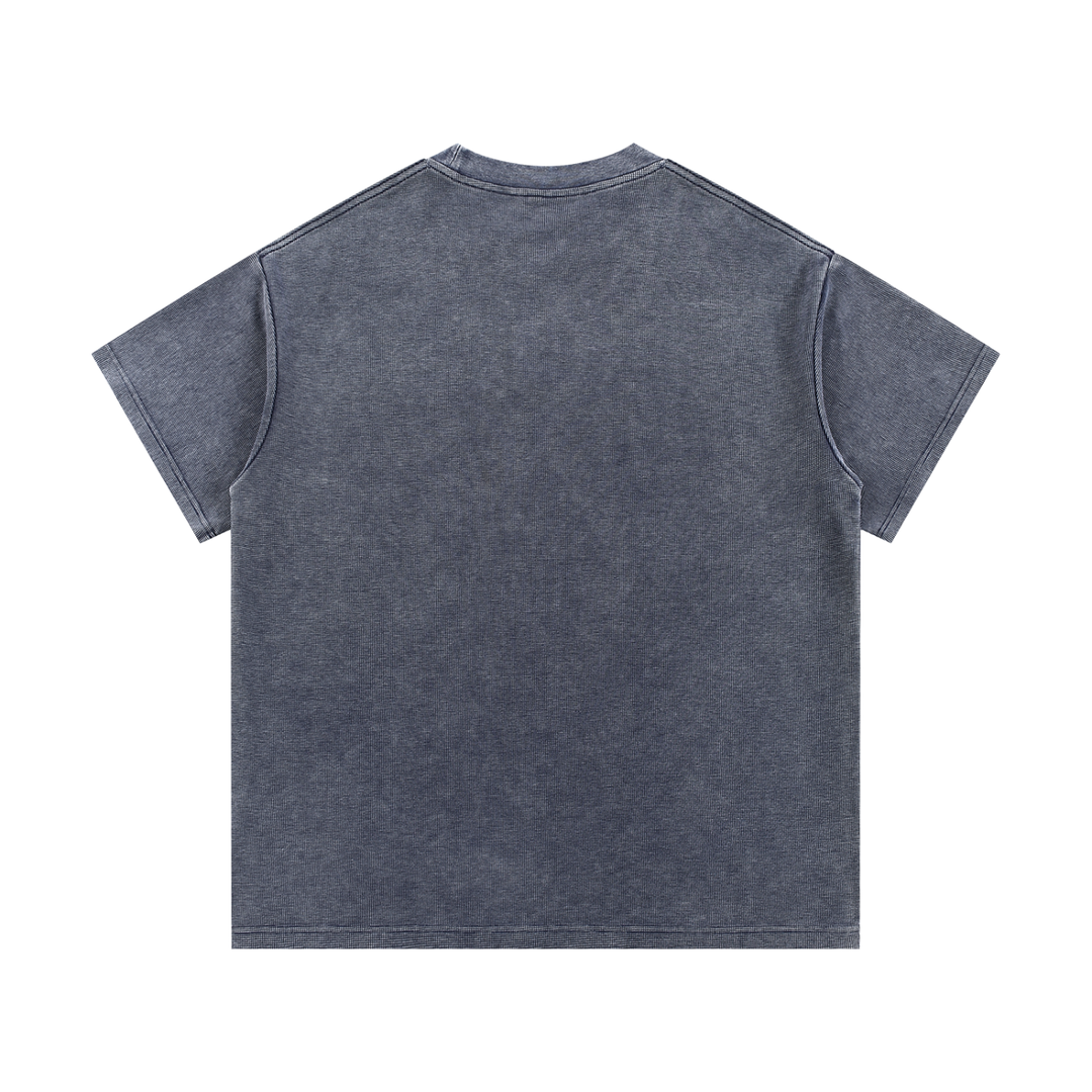 Bronx Educated Mineral Wash Waffle Knit T-Shirt