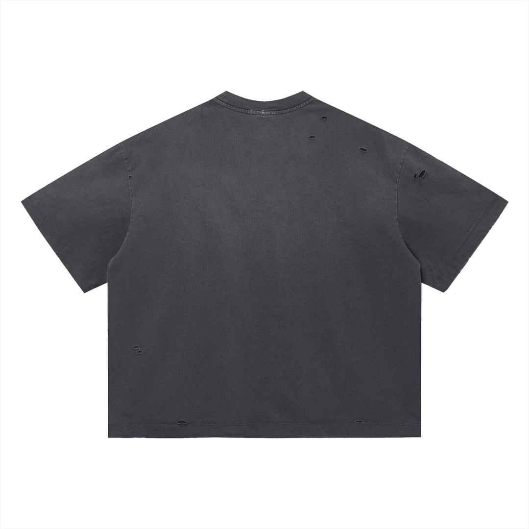 El Malo Del Bronx Vintage Washed Distressed Boxy Oversized T-Shirt Alt Colorway by Bronx Native for New York summer