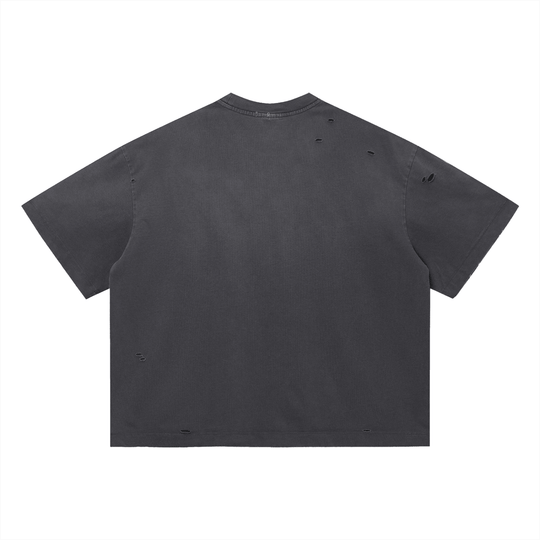 El Malo Del Bronx Vintage Washed Distressed Boxy Oversized T-Shirt Alt Colorway by Bronx Native for New York summer