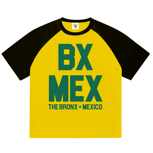 BX Mex Color-Blocked Raglan Sleeve T-Shirt