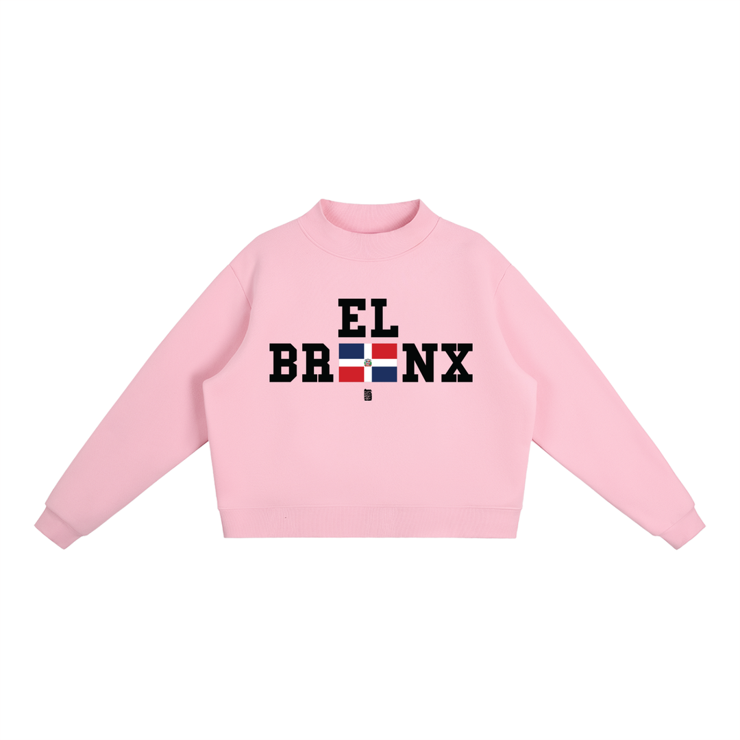Essential Fleece Mock-Neck Crew Sweatshirt