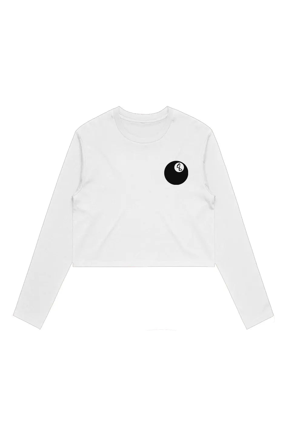 8-Ball 8-Year Annievrsary Women's Crop L/S Tee