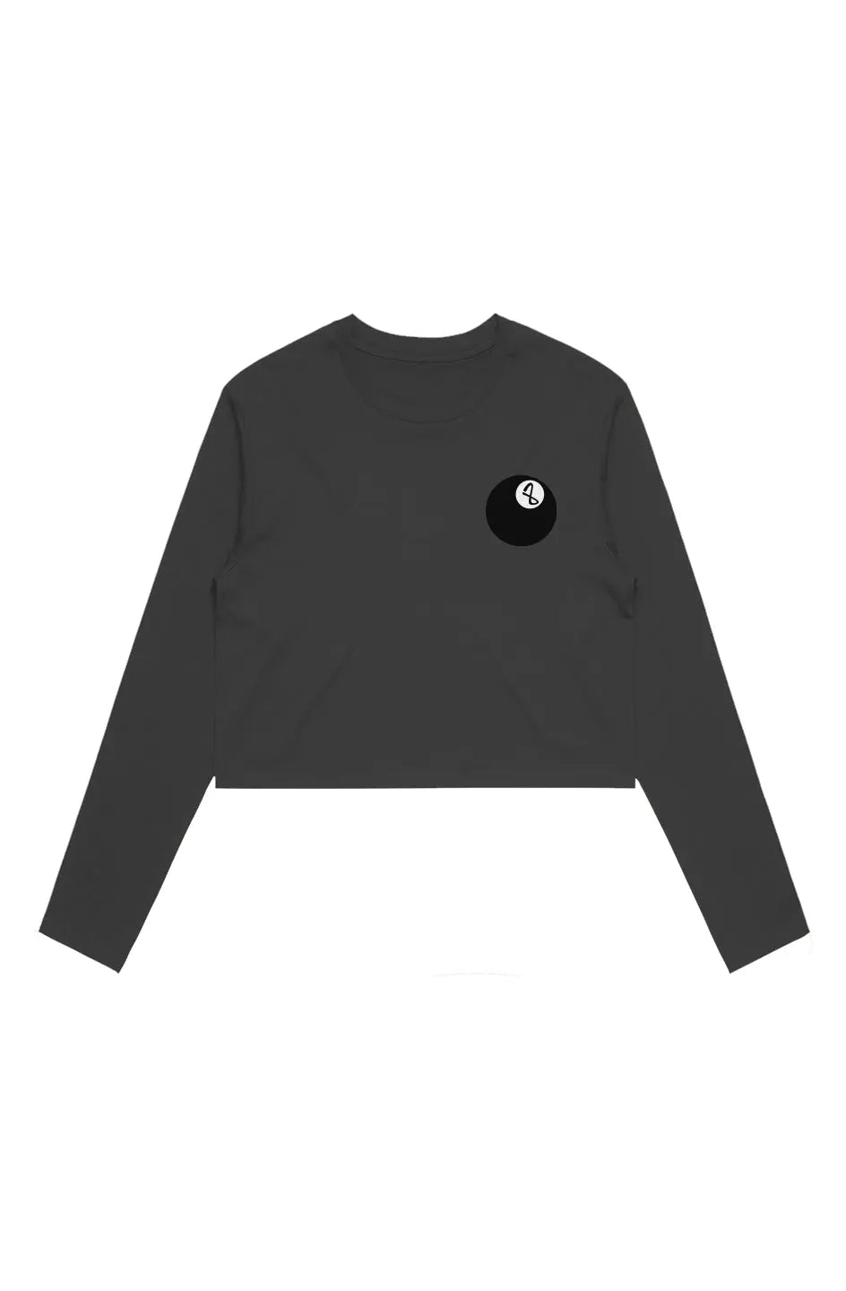 8-Ball 8-Year Annievrsary Women's Crop L/S Tee