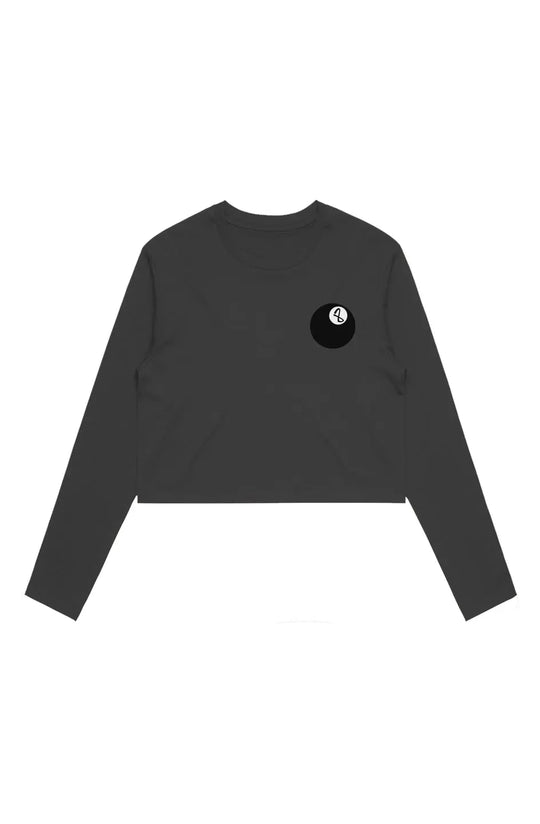 8-Ball 8-Year Annievrsary Women's Crop L/S Tee