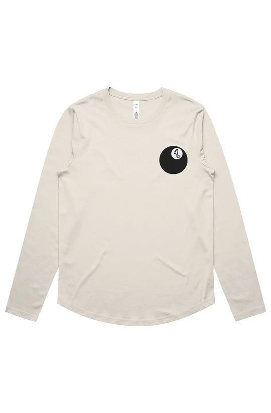 8-Ball 8-Year Anniversary Womens Maple Curve LS Tee