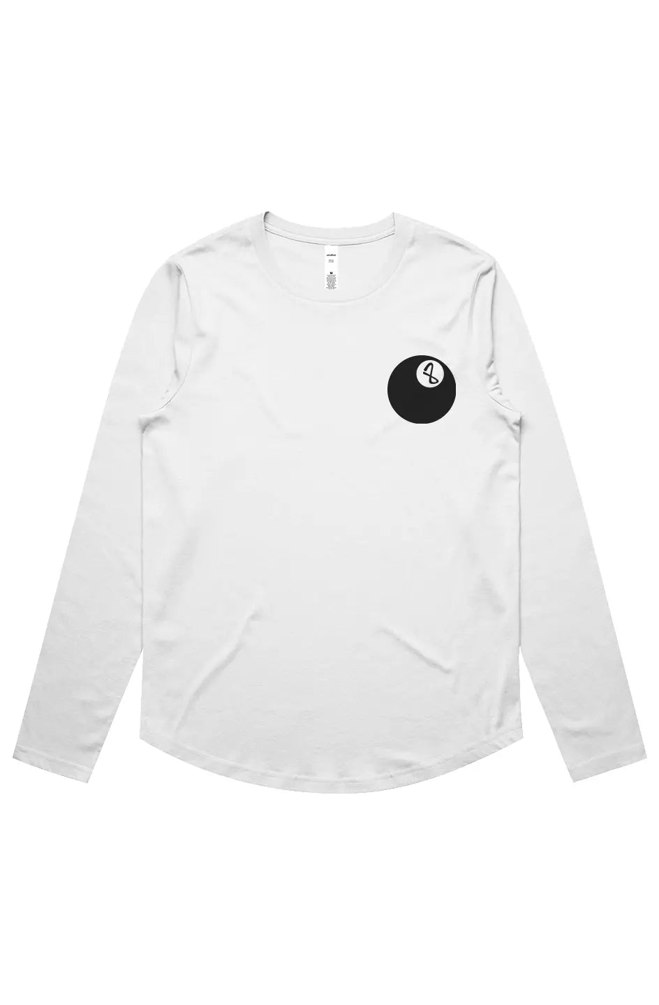8-Ball 8-Year Anniversary Womens Maple Curve LS Tee