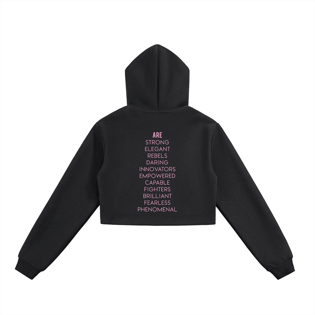 Bronx Women Are Essential Cropped Zip-Up Hoodie