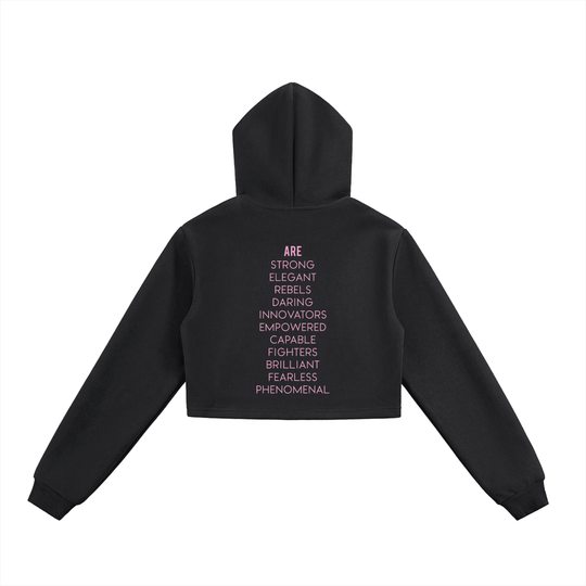 Bronx Women Are Essential Cropped Zip-Up Hoodie