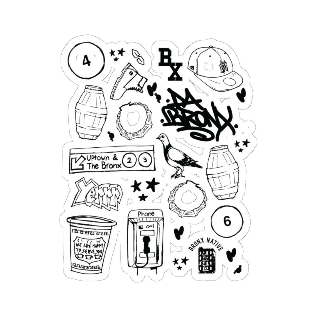 Bronx Starter Pack Icons (Black) Sticker