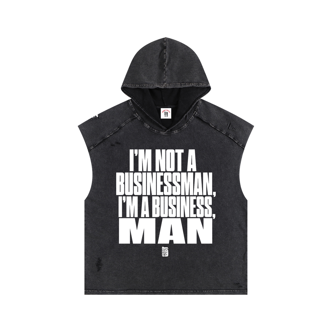 30th Anniversary Lim. Edition Snow-Washed Boxy Hooded Tank by Bronx Native — BX x BK Stadium Series product image