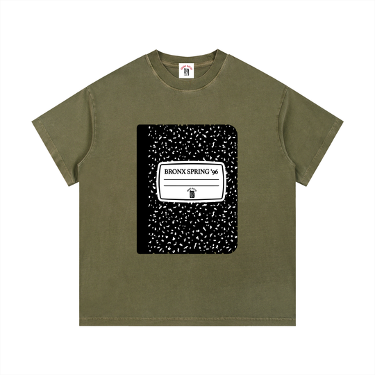 Bronx Spring Composition Notebook Vintage Wash Cotton T-Shirt