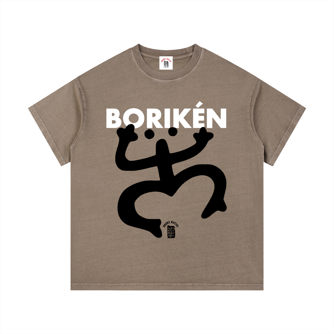Boriken Vintage Wash Cotton T-Shirt by Bronx Native - Puerto Rico Collection