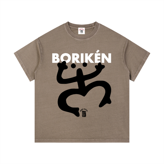 Boriken Vintage Wash Cotton T-Shirt by Bronx Native - Puerto Rico Collection