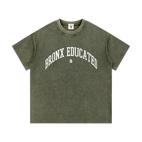 Bronx Educated Mineral Wash Waffle Knit T-Shirt